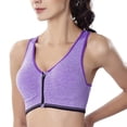thumbnail image 2 of MesaSe Women‘s Front Zipper Closure Sports Bra High Impact Support Racerback Zip Front Close Workout Bras with Removable Pads, 2 of 9