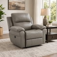 thumbnail image 1 of K-Living Danica high-grade leather Power Recliner Chair in Grey with USB Outlet, 1 of 6