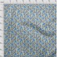 thumbnail image 4 of oneOone Georgette Viscose Medium Blue Fabric Floral Craft Projects Decor Fabric Printed By The Yard 42 Inch Wide, 4 of 4