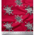 thumbnail image 1 of Soimoi Poly Georgette Fabric Floral Block Printed Fabric 1 Yard 42 Inch Wide, 1 of 3