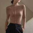 thumbnail image 4 of AherBiu Chandails à Manches Longues pour Femmes Couche de Base sous-Maillots Col Roulé Coupe Ajustée T-Shirts Blouse, 4 of 7
