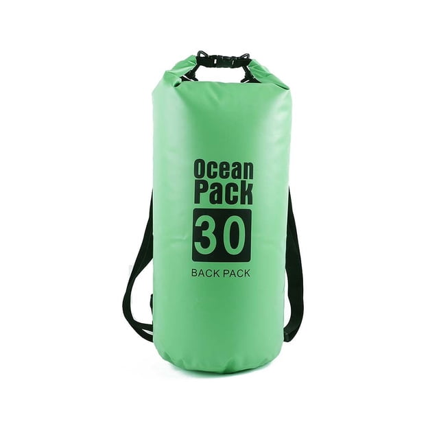 Waterproof Bags Multifunctional Outdoor Backpack Large-Capacity Equipment Foldable Kayak Rafting Bag Pool Beach Sports Green 5L Single Shoulder
