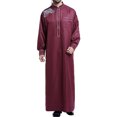 thumbnail image 1 of Long Sleeve Shirts for Men,Mens Muslim Robe Arab Middle Robe Long Style Long Sleeve Embroidered Standing Neck Pocket Long Shirt Casual Robe,Mens Long Sleeve Shirt, 1 of 6