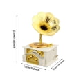 thumbnail image 3 of XZNGL Gift Box Christmas Decorations Wooden Retro Nostalgic Phonograph Music Box Antique Classical Retro Gramophone Music Box Home Decoration Creative Gift Small Christmas Gift Box, 3 of 9