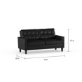 thumbnail image 2 of Mainstays Faux Leather Apartment Sofa, 2 of 7