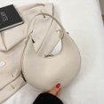 thumbnail image 4 of Half Moon Commute Bag Fashion Underarm Hobo Bag Solid Color for Weekend Vacation, 4 of 10