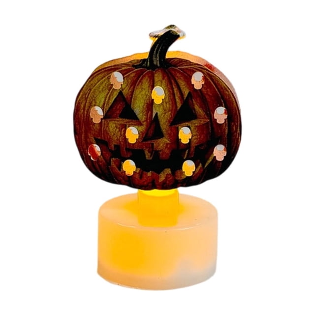 Electronic Candle Lights Festival LED Halloween Wind Lights Decorative Injection Candles Night Lights Halloween Style Desktop Scenery Natural Scent Wellness Candle Calm down Candle Beeswax Tealight