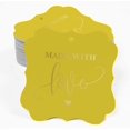thumbnail image 2 of Inkdotpot Real Gold Foil Made With Love Wedding Tags Favor Bracket Shape Hang Pack Of 50 Paper Tags, 2 of 7