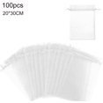 thumbnail image 1 of Feimier 100 Pcs Sacs de Protection pour Fruits Sacs en Filet pour Fruits pour Arbres Fruitiers avec Cordon de Serrage, 1 of 11