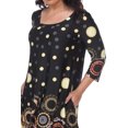 thumbnail image 3 of White Mark Women's 3/4 Sleeve Erie Tunic Top, 3 of 5