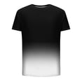 thumbnail image 4 of Penkiiy T-Shirt Ajusté pour Homme, Col Rond Décontracté, T-Shirt Ombré, Été, Manches Courtes, Hauts Dégradés, Stylé, Entraînement, Musculation, Chandails de Base, 4TG, Noir, 4 of 5