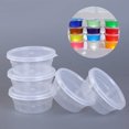 thumbnail image 1 of Trayknick 12 Pcs Boîtes Rondes en Plastique Transparentes pour Slime, Contenant de Rangement, Gobelets à Boules en Mousse avec Couvercles Transparents, 1 of 6