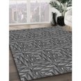 thumbnail image 3 of Ahgly Company Tapis d'Intérieur Carrés Transitionnels Noirs Lavables à la Machine, 5 Pieds Carré, 3 of 7