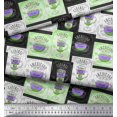thumbnail image 2 of Soimoi Purple Poly Georgette Fabric Caramel & Americano Coffee Beverages Print Sewing Fabric Yard 52 Inch Wide, 2 of 3