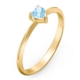 thumbnail image 3 of Bague Pierre de Naissance en Forme de Cœur - Topaze Bleue (Décembre), 3 of 6
