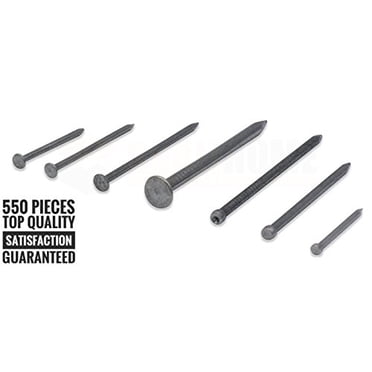 Qualihome Trousse d'Assortiment de Quincaillerie pour Ongles, Comprend Finition, Fil, Courant, Brad et Ongles Suspendus avec Photo