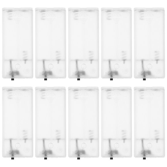10pcs String Lights Battery Box Empty Holder Plastic Case Replacement Parts for String Lights Attachments
