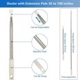 thumbnail image 3 of EIGTHTAIL Dusters for Cleaning High Ceiling Fan   Microfiber Feather Duster with 30‘‘ to 100‘‘ Telescoping Extension Pole  Long Extendable Duster for Home Car Furniture Cobweb, 3 of 7