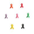 thumbnail image 1 of 1" x 5/8" Embroidered Cancer Awareness Ribbon Self Adhesive Patch by 2 pieces, 1 of 1