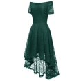 thumbnail image 3 of WEAIXIMIUNG Robes Tendance pour Invitées de Mariage pour Femmes Printemps 2024 Grande Taille Robe à Épaules Dénudées Asymétrique en A Robe de Cocktail de Mariage Rouge P, 3 of 4