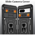 thumbnail image 4 of KOMI Pixel 7 Case, Google Pixel 7 Case with HD Screen Protector, Shockproof Google Pixel 7 Phone Case with 360° Magnetic Ring Holder Kickstand Phone Case for Google Pixel 7 Black, 4 of 5