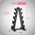 thumbnail image 3 of HolaHatha 2, 3, 5, 8, and 10 Pound Neoprene Dumbbell Weight Set with Rack, 3 of 12