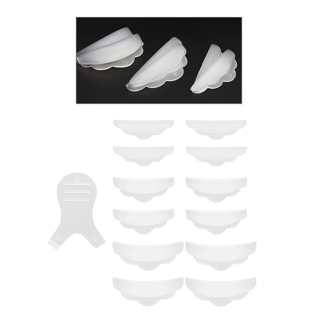 Wweixi Coussinets de Permanente pour Cils, Coussinets de Curling en Silicone Doux, Lavables et Réutilisables pour Salon à Domicile 1Set