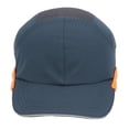 thumbnail image 2 of Bump Hat Baseball Hardhat Peaked Breathable Protective Adjustable for Sports Working Blue with Orange Edge, 2 of 14