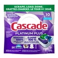 thumbnail image 2 of Cascade Platinum Plus Action Pacs, Dishwasher Detergent, Fresh, 10ct, 2 of 19