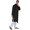 thumbnail image 2 of Atasi Indian Designer Kurta For Mens Party Wear Solid Color Ethnic Long Shirt, 2 of 7