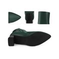 thumbnail image 2 of Unique Bargains Women's Pointed Toe Zipper Block Heels Ankle Boots, 2 of 5