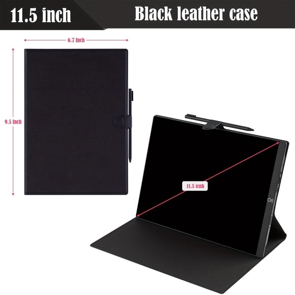 11.5 Inch LCD Writing Tablet with Leather Case, Digital Notepad for Drawing & Meeting Notes, Student Gift
