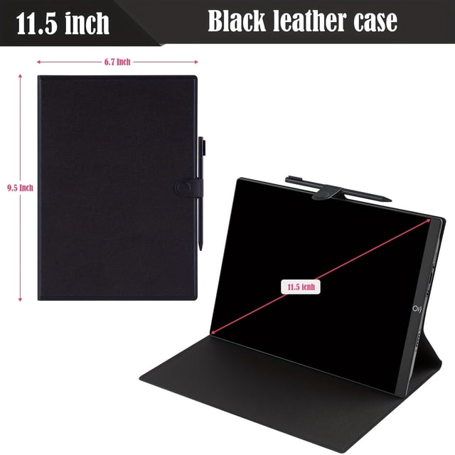 11.5 Inch LCD Writing Tablet with Leather Case, Digital Notepad for Drawing & Meeting Notes, Student Gift