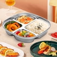 thumbnail image 1 of Dvkptbk Bento Box 304 Stainless Steel Student Compartmentalized Plates Back to School Gifts, 1 of 5