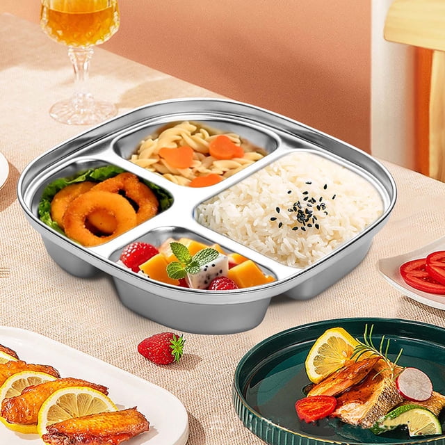Dvkptbk Bento Box 304 Stainless Steel Student Compartmentalized Plates Back to School Gifts