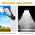 thumbnail image 2 of MesaSe LED Solar Street Light 2.5W Solar Wall Light w/1200mAh Battery IP65 Waterproof Motion Sensor Light 3 Lighting Modes Parking Lot Light w/Remote Control, 2 of 8