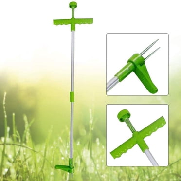 Weed Extractor, Stand Up Manual Weed Killer Weed Extractor Stainless Steel Hand Tool with High Strength 3 Prongs
