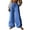 Blue-wide leg trousers, variant on YFNNUP Wide Leg Pants for Women Elastic Waist Palazzo Trouser Lightweight Baggy Trousers Casual Drawstring Trousers Blue L