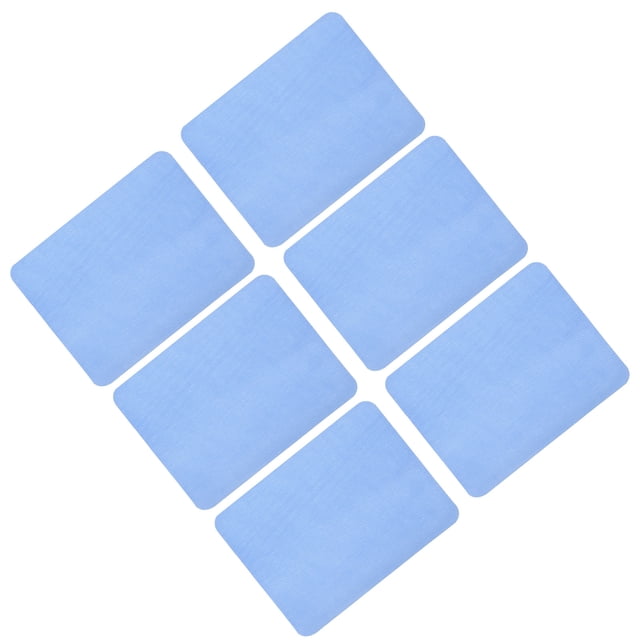 Uxcell 6 Pcs Iron on Patches Fabric Repair Patches for Clothes Light Blue
