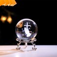 thumbnail image 4 of weibbin Engraved Decorative Crystal Sphere Decorative Quartz Glass Ball, Model Astronomy Sphere, Paperweight Crystal Display Sculpture Home Decor Crafts for Kids Friends, 4 of 6