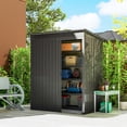 thumbnail image 2 of Outsunny 5.2' x 3.5' Outdoor Storage Shed with Vents, Dark Grey, 2 of 10