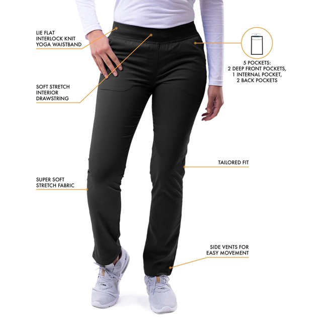 Adar Pro Sarraus pour Femmes - Pantalon de Sarrau de Yoga Ajusté