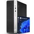 thumbnail image 2 of Business Home Desktop PC Computer HP 400 G5 SFF 24 inch Monitor Intel 8th Gen processor 8GB RAM 256GB SSD Windows 11 Wifi Bluetooth Refurbished, 2 of 7