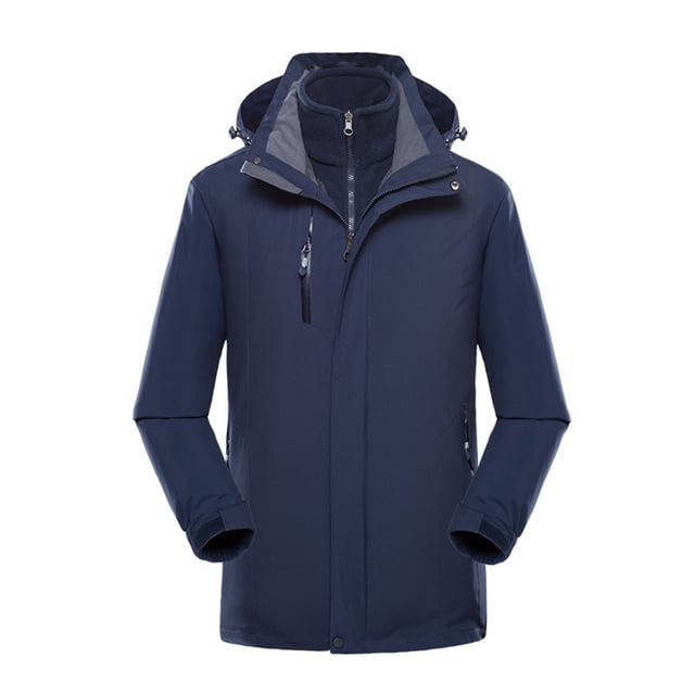 Qertyioot Plus Size Coat for Womens,Ladies Fleece Thickened Warm Hooded Reversible Jacket