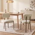 thumbnail image 2 of HOMCOM Upholstered Linen Fabric Dining Chairs, Kitchen Chairs, Beige, 2 of 9