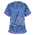 thumbnail image 1 of Hauts à Manches Courtes pour Femmes à Col en V Blouse T-shirt d'Uniforme de Travail pour Femmes, 1 of 3