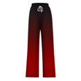 thumbnail image 5 of Pants for Women, Womens Fashionable Striped Printed Drawstring Wide Leg Pants, 5 of 5