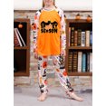 thumbnail image 2 of SUNSIOM Family Matching Halloween Pajamas, Baby Rompers/Bat Pumpkin Letter Print Sleepwear Set, 2 of 9