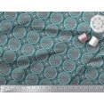 thumbnail image 2 of Soimoi Moss Georgette Fabric Floral Block Printed Craft Fabric by The Yard 42 Inch Wide, 2 of 3
