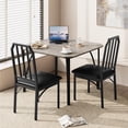 thumbnail image 3 of Kojooin Dining Table Set for 2, Kitchen Table and Chairs with Chamfer Design, 3 Piece Dining Room Set with Cushion Seats for Small Spaces, Home Kitchen, Apartment, 3 of 7